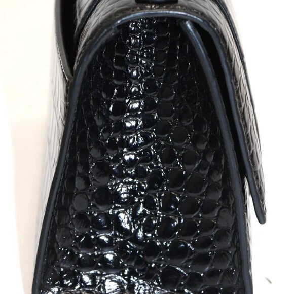 Balenciaga Hourglass Small Handbag Crocodile Embossed - Black - Picture 11 of 14
